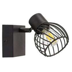 Sieninis šviestuvas Aberama E14 1X MAX 10W (Juoda)