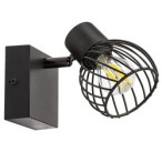 Sieninis šviestuvas Aberama E14 1X MAX 10W (Juoda)
