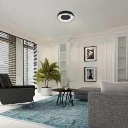 Lubinis šviestuvas Ceilo LED 38W 3000-6500K CCT keičiama balta spalva (Juoda)