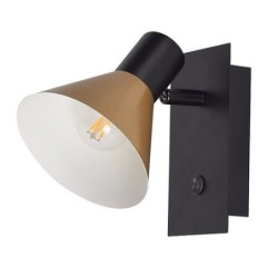 Sieninis šviestuvas Alvaro E14 1x MAX 40W (Matinė Juoda)