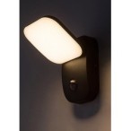 Sieninis lauko šviestuvas Odiel LED 12W 3000K Šilta balta (Juoda)
