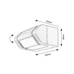 Sieninis lauko šviestuvas Medna LED 8W 3000K Šilta balta (Antracito)