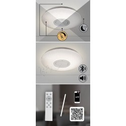 Lubinis šviestuvas Rodion LED 24W 2700-6500K CCT keičiama balta spalva (Balta)