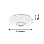 Lubinis šviestuvas Rodion LED 24W 2700-6500K CCT keičiama balta spalva (Balta)