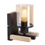 Sieninis šviestuvas Niylah E27 1x MAX 25W (Juoda)