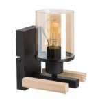 Sieninis šviestuvas Niylah E27 1x MAX 25W (Juoda)