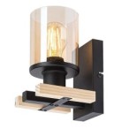Sieninis šviestuvas Niylah E27 1x MAX 25W (Juoda)