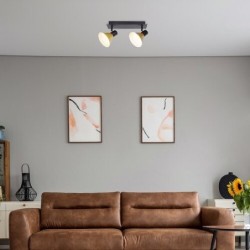 Lubinis šviestuvas Alvaro E14 2x MAX 40W (Matinė Juoda)