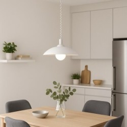 Pakabinamas šviestuvas Round E27 1x MAX 60W (Balta)