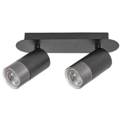 Lubinis šviestuvas Zircon GU10 2X MAX 5W (Matinė Juoda)