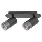 Lubinis šviestuvas Zircon GU10 2X MAX 5W (Matinė Juoda)