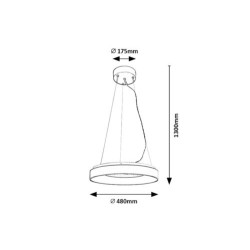 Pakabinamas šviestuvas Ceilo LED 38W 3000K CCT keičiama balta spalva (Juoda)