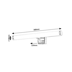 Sieninis šviestuvas Nour LED 5W 4000K Neutrali balta (Chromo)