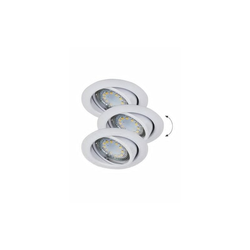Įmontuojamas šviestuvas Lite GU10 1x MAX 50W 3000K Šilta balta (Balta)