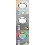 Lubinis šviestuvas Everest LED 40W 2700-6500K CCT keičiama balta spalva (Sidabro)