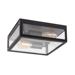 Lubinis lauko šviestuvas Zaton E27 2x MAX 60W (Matinė Juoda)
