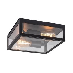 Lubinis lauko šviestuvas Zaton E27 2x MAX 60W (Matinė Juoda)