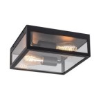 Lubinis lauko šviestuvas Zaton E27 2x MAX 60W (Matinė Juoda)