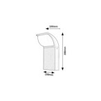 Sieninis lauko šviestuvas Hongkong LED 9W 4000K Neutrali balta (Juoda)