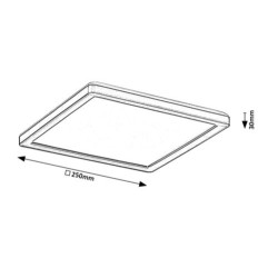 Lubinis lauko šviestuvas Inverness LED 15W 2700-6500K CCT keičiama balta spalva (Juoda)