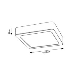 LED panelė Shaun LED 17W 4000K Neutrali balta (Juoda)