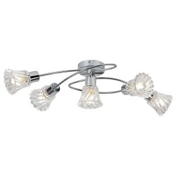 Lubinis šviestuvas Hestia E14 5x MAX 40W (Chromo)