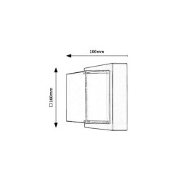 Sieninis lauko šviestuvas Durbe LED 10W 3000-6500K CCT keičiama balta spalva (Juoda)