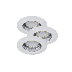 Įmontuojamas šviestuvas Lite GU10 1x MAX 50W 3000K Šilta balta (Balta)