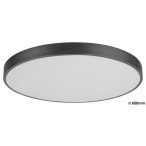 Lubinis šviestuvas Tesia LED 60W 3000-6000K CCT keičiama balta spalva (Matinė Juoda)