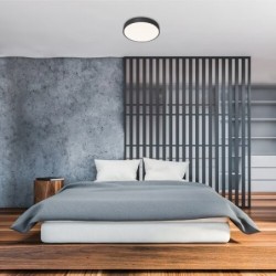 Lubinis šviestuvas Tesia LED 60W 3000-6000K CCT keičiama balta spalva (Matinė Juoda)