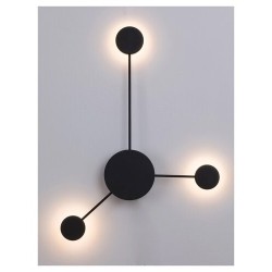 Sieninis šviestuvas Amadeo LED 10.5W 4000K Neutrali balta (Juoda)