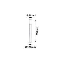Pastatomas lauko šviestuvas Inox torch E27 1x MAX 25W (Chromo)