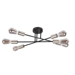 Lubinis šviestuvas Branwen E27 6x MAX 25W (Matinė Juoda)