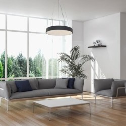 Pakabinamas šviestuvas Tesia LED 60W 3000-6000K CCT keičiama balta spalva (Juoda)