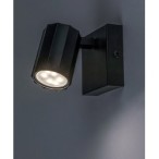 Sieninis šviestuvas Rogelio GU10 1X MAX 5W (Matinė Juoda)