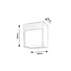 Sieninis lauko šviestuvas Balimo LED 12W 4000K Neutrali balta (Matinė Balta)