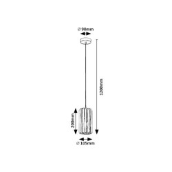 Pakabinamas šviestuvas Veness E27 1x MAX 40W (Matinė Juoda)