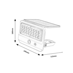Saulės energija įkraunamas šviestuvas Flaxton LED 7W 4000K Neutrali balta (Balta)