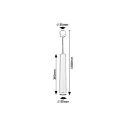 Pakabinamas šviestuvas Senobia GU10 1X MAX 5W (Juoda)