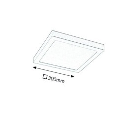 LED panelė Lois LED 24W 3000K Šilta balta (Chromo)