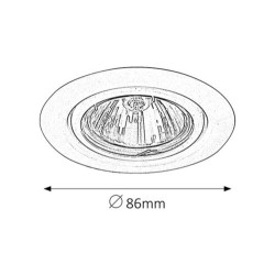 Įmontuojamas šviestuvas Spot relight GU5.3 12V 1x MAX 50W (Chromo)
