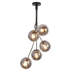Pakabinamas šviestuvas Glory E14 5x MAX 40W (Matinė Juoda)