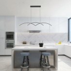 Pakabinamas šviestuvas River LED 40W 4000K Neutrali balta (Juoda)