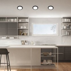 LED panelė Shaun2 LED 6W 3000K Šilta balta (Juoda)