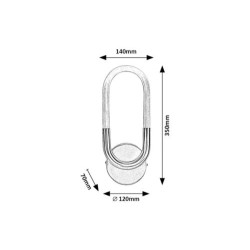 Sieninis šviestuvas Irelia LED 9W 4000K Neutrali balta (Chromo)
