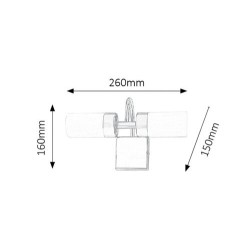 Sieninis šviestuvas Betty LED 2x 4W 4000K Neutrali balta (Bronzos)