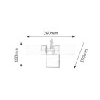Sieninis šviestuvas Betty LED 2x 4W 4000K Neutrali balta (Bronzos)