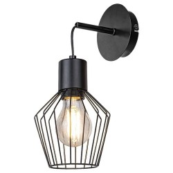 Sieninis šviestuvas Belano E27 1x MAX 40W (Juoda)