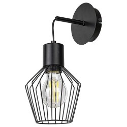 Sieninis šviestuvas Belano E27 1x MAX 40W (Juoda)