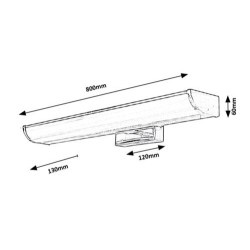 Sieninis šviestuvas Evron LED 13.5W 4000K Neutrali balta (Chromo)